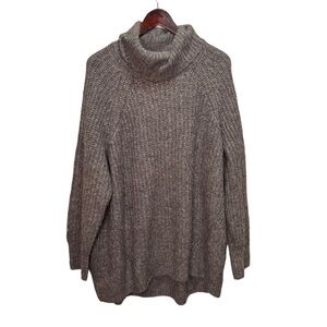 Old Navy Grey Knit Boxy Fit Turtleneck Sweater Size 2x